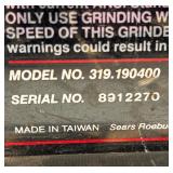 Sears Craftsman 6 Inch Bench Grinder Model: 319.190400