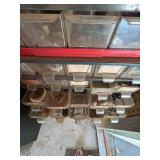 Large Plastic Wall Hanging Shop Storage Drawers and Contents