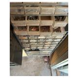 Large Plastic Wall Hanging Shop Storage Drawers and Contents