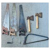Vintage Saws and Hatchets