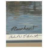 Vintage 1985 Richard Plasschaert Framed Signed and Numbered Artist