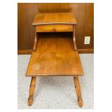 Vintage Two Tiered Wooden Accent / End Table