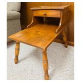 Vintage Two Tiered Wooden Accent / End Table