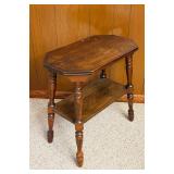 Vintage Two Tiered Wood Accent Table