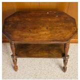 Vintage Two Tiered Wood Accent Table