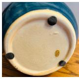 Beautiful Pottery Vase with Fern Overlay Design