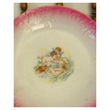 Beautiful Wood Display Shelf with Decorative Plates