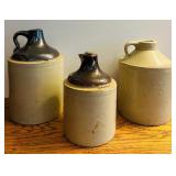 Three Vintage Crocks