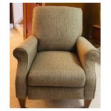 Neutral Colored Upholstered Recliner