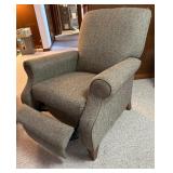 Neutral Colored Upholstered Recliner