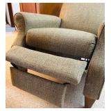 Neutral Colored Upholstered Recliner