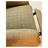Neutral Colored Upholstered Recliner