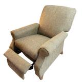 Neutral Colored Upholstered Recliner