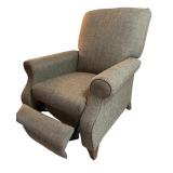 Neutral Colored Upholstered Recliner