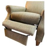 Neutral Colored Upholstered Recliner