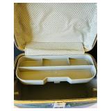 Vintage Blue American Tourister Train Case, Vintage Hard Shell Travel Makeup Jewelry Case