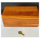 Vintage Lane Cedar Dresser Box with Key