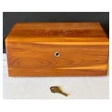 Vintage Lane Cedar Dresser Box with Key