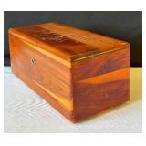 Vintage Lane Cedar Dresser Box with Key