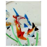 Art Glass Paper Weight and Art Glass Fish Figurine