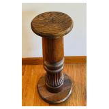 Wood Pedestal Plant Stand / Vintage Wooden Pillar Stand