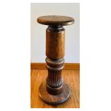 Wood Pedestal Plant Stand / Vintage Wooden Pillar Stand