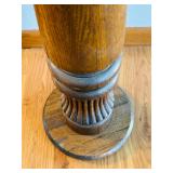 Wood Pedestal Plant Stand / Vintage Wooden Pillar Stand
