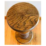Wood Pedestal Plant Stand / Vintage Wooden Pillar Stand