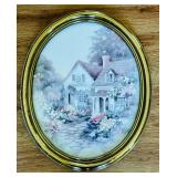 Vintage Oval Framed Art Print