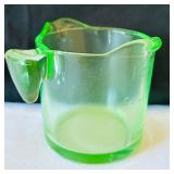Vintage Uranium Glass Measuring Cup