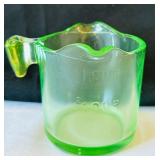 Vintage Uranium Glass Measuring Cup