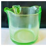 Vintage Uranium Glass Measuring Cup