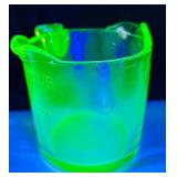 Vintage Uranium Glass Measuring Cup