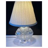 17-Inch Crystal Table Lamp with Rose Motif