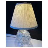 17-Inch Crystal Table Lamp with Rose Motif