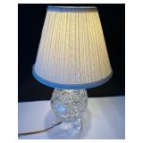 17-Inch Crystal Table Lamp with Rose Motif