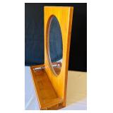 Vintage Wood Mirror with Shelf