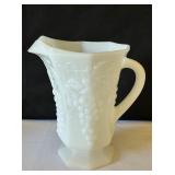 Vintage Milk Glass Hobnail and Grape Design Dish Set