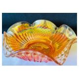 Vintage 1960s Imperial Glass Carnival Glass Candy Dish – Iridescent Decorative Bowl