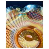 Vintage 1960s Imperial Glass Carnival Glass Candy Dish – Iridescent Decorative Bowl