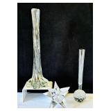 Collection of 3 Decorative Glass Art Pieces