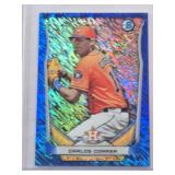 Carlos Correa Mini Rookie 2014 Topps Blue Shimmer BM-HA1 and Numbered 196/250