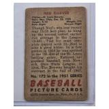 Ned Garver 1951 Bowman No. 172 Vintage Baseball Card