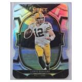 Aaron Rodgers 2022 Panini Select Silver Holo Die Cut Prizm 55