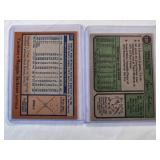 Lot of 2 Reggie Jackson Vintage Baseball Cards 1978 Topps #200 & 1974 Topps No. 130