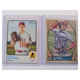 Lot of 2 Shohei Ohtani - 2022 Topps Heritage No. 150 & 2021 Topps GQ No. 47