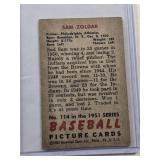 Sam Zoldak 1951 Bowman No. 114 Vintage Baseball Card