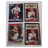 Lot of 6 Nice Patrick Mahomes Cards - Notoriety, Stargazing, Optic, Prizm