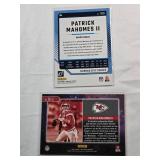 Lot of 6 Nice Patrick Mahomes Cards - Notoriety, Stargazing, Optic, Prizm