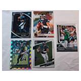 Lot of 5 Jalen Hurts Cards Including Absolute Rookie Card, Gridiron Kings, Best of Panini Instant, Dominators